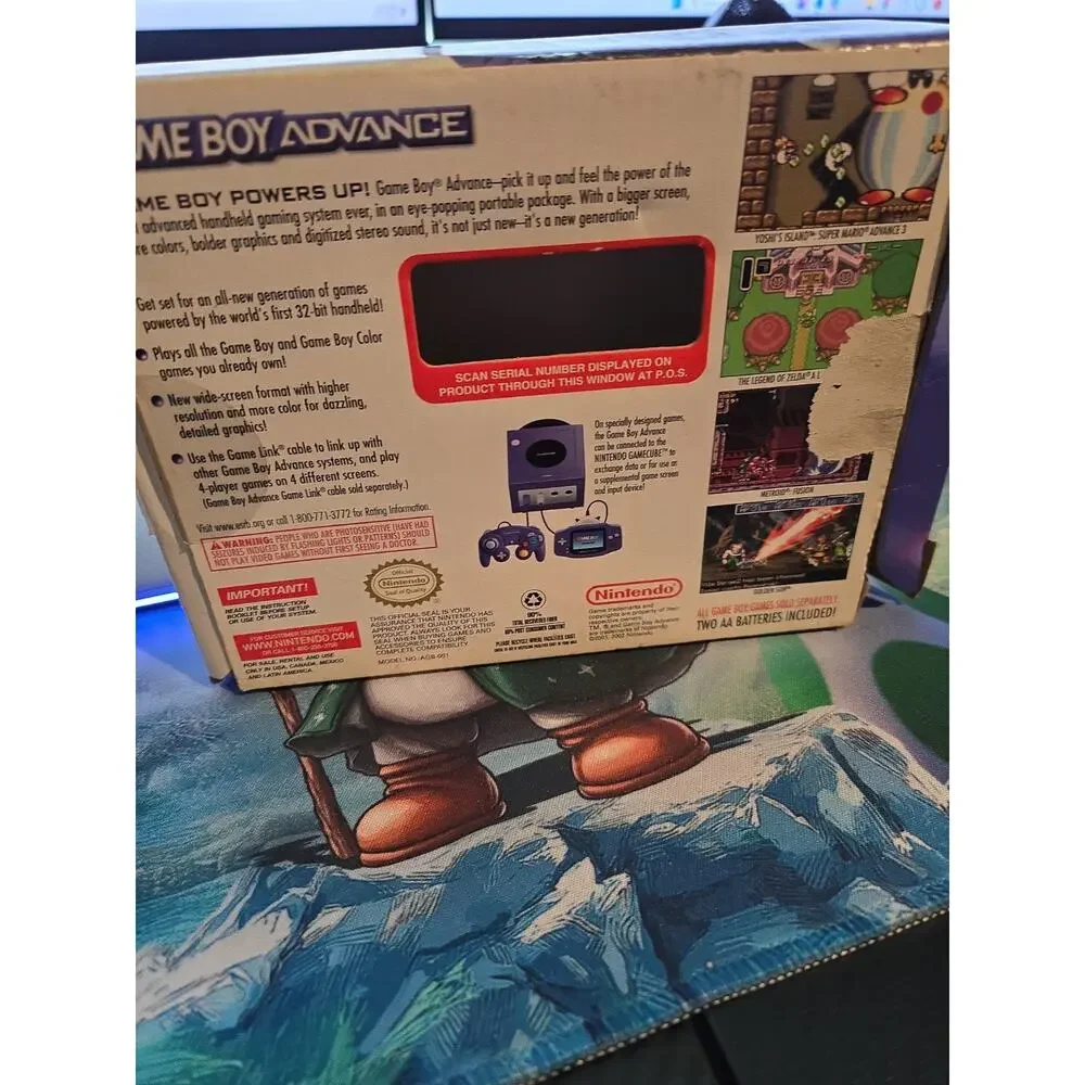 Indigo Nintendo Game Boy Advance System CIB, Works, Good Condition